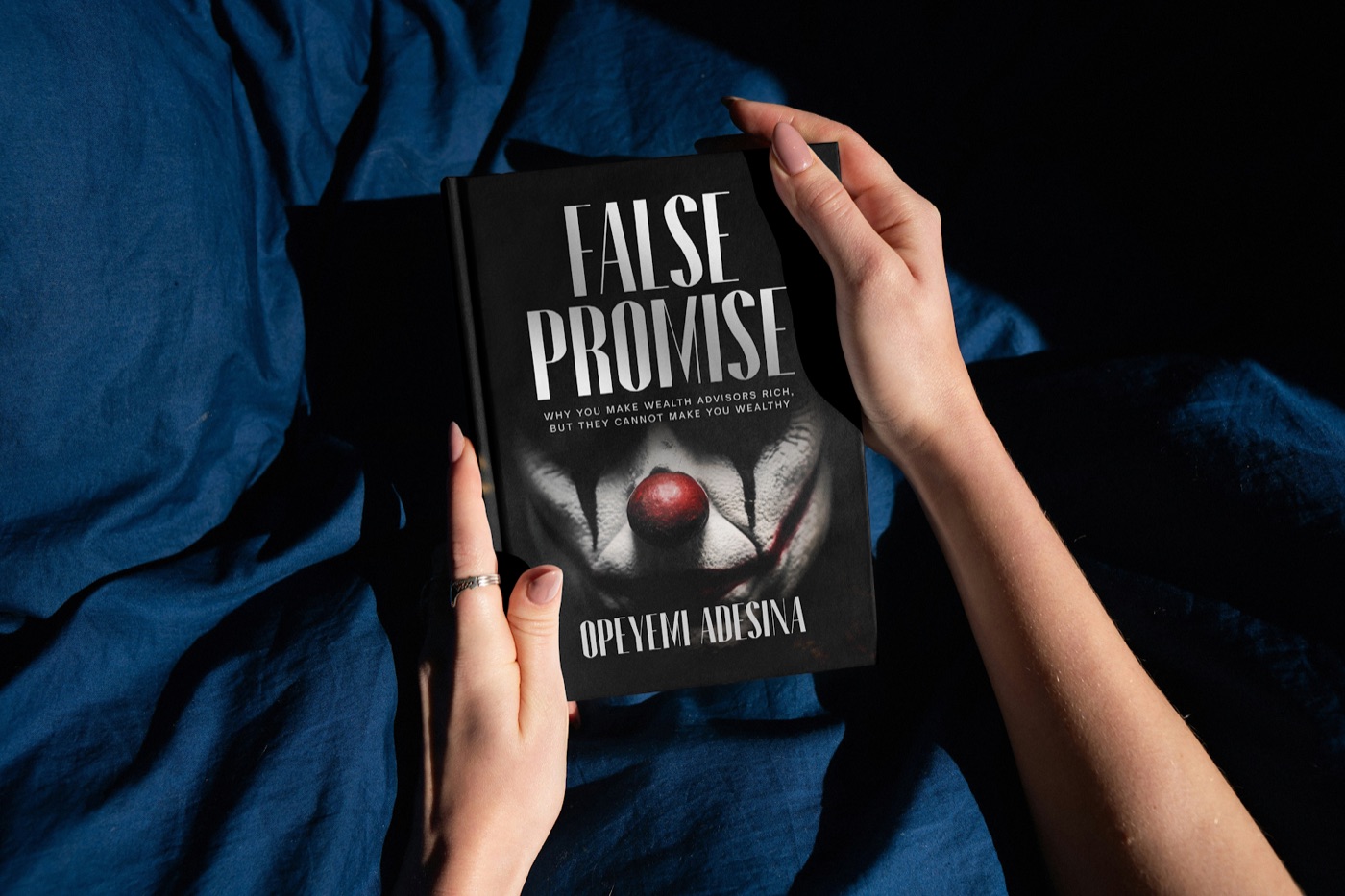 A reader holding False Promise